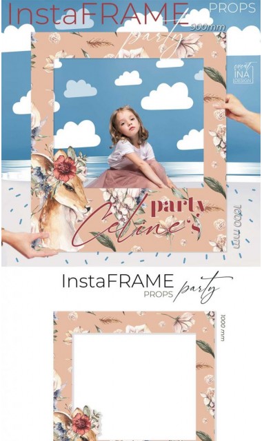 Rama props cabina foto personalizata in tematica evenimentului Instaframe Deer 2
